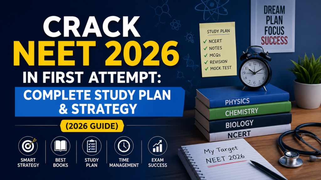 Crack NEET 2026 in First Attempt study plan with books notes and preparation strategy